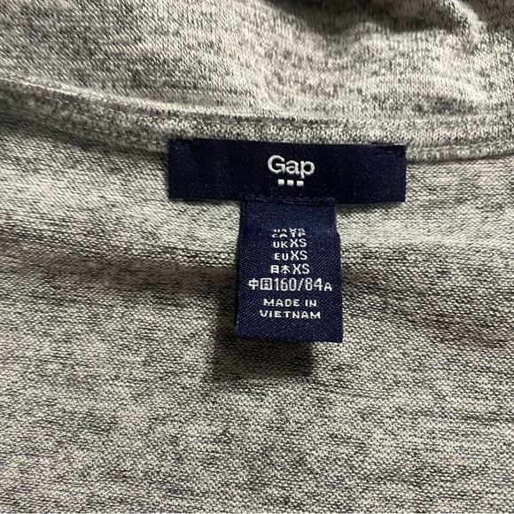 Gap Heather Gray Faux Wrap Long Sleeve Soft Knit Top - Picture 4 of 5